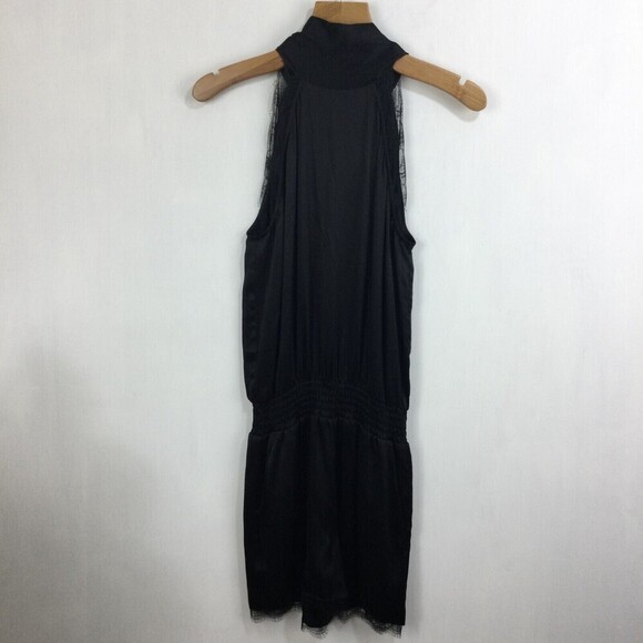 Generation Love Romper Lace Combo Halter Neckline Silky Black Size XSmall - Picture 2 of 7